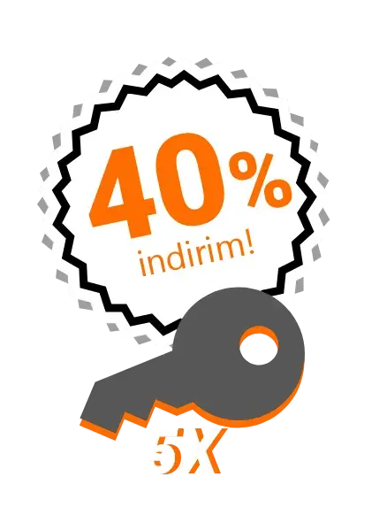 5 anahtar paketi Unlimited alımında %40 İndirim